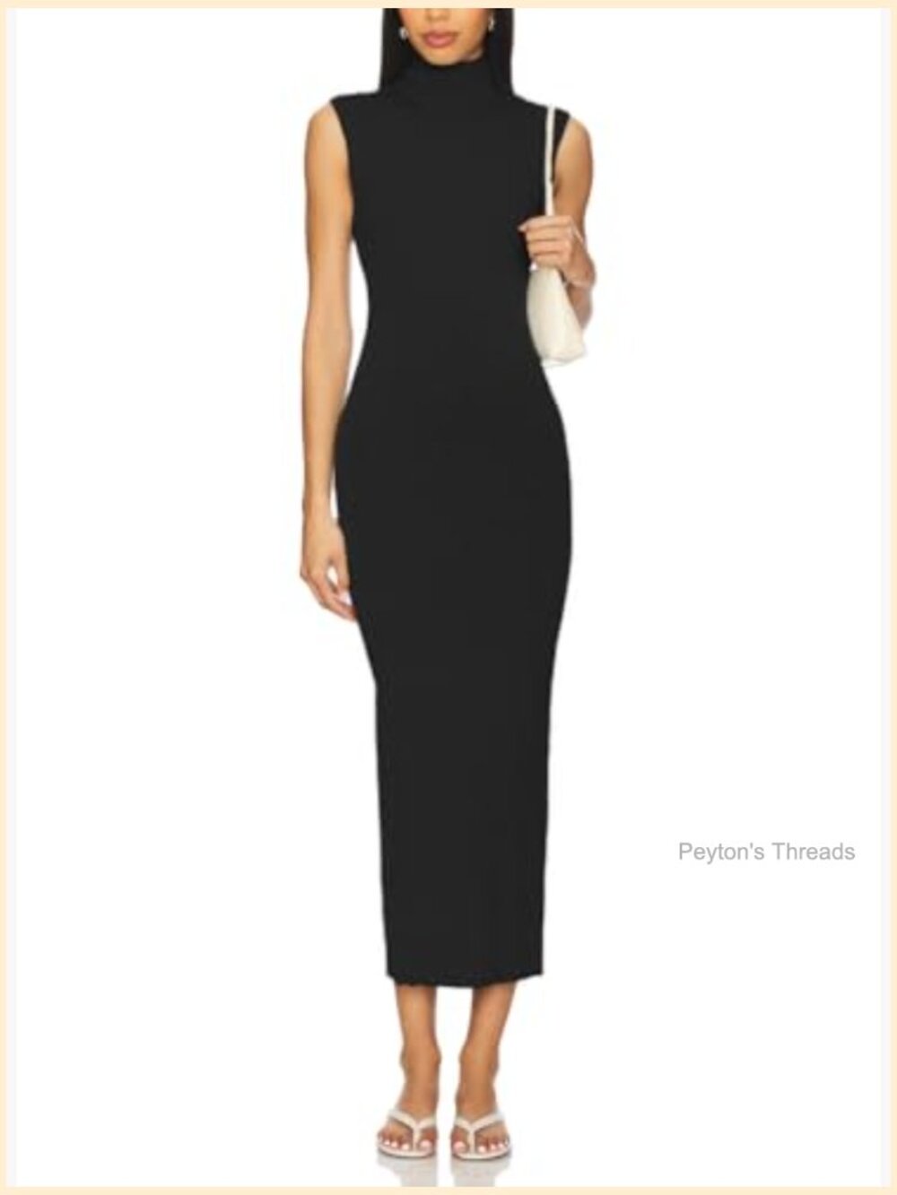 Sleeveless High Neck Backless Fitted Midi Dress Bodycon Mockneck Cut Out Back - Picture 2 of 7